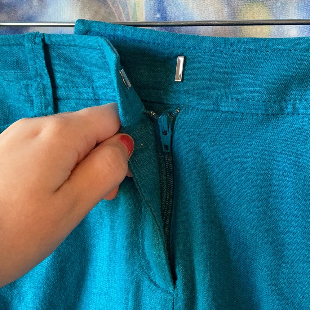 Pendleton Turquoise Skirt/Jacket Set - image 8